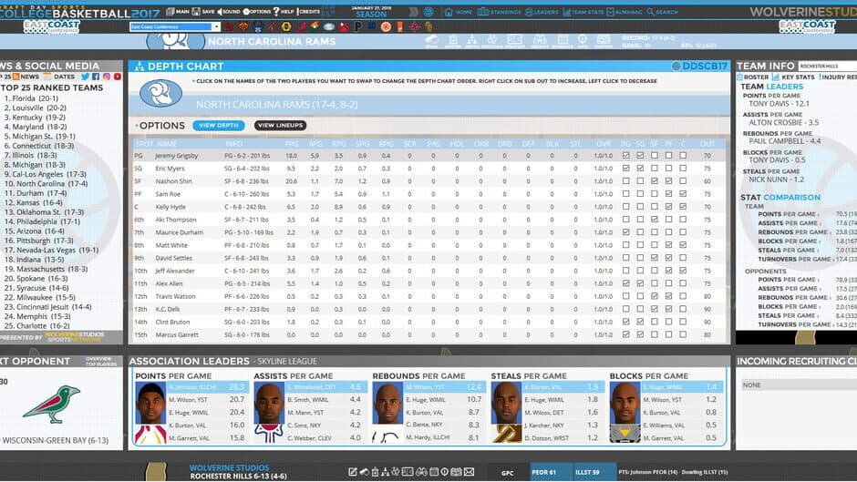 Draft Day Sports: College Basketball 2017 screenshot 3