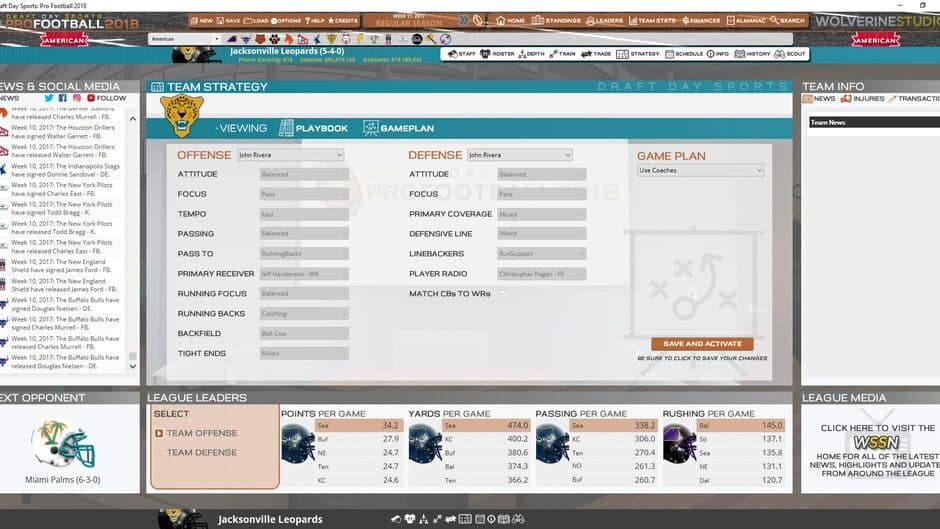 Draft Day Sports: Pro Football 2018 screenshot 1