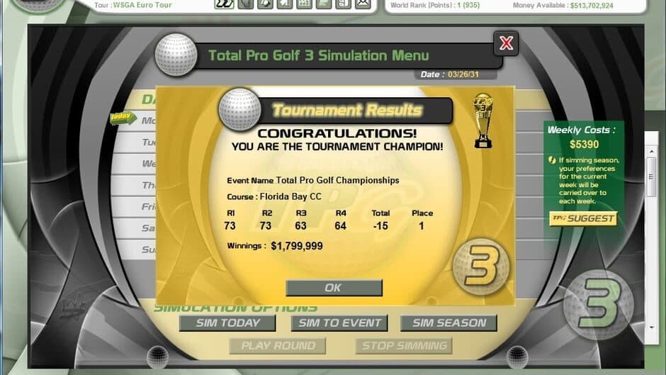 Total Pro Golf 3 screenshot 1