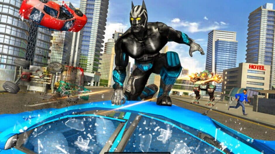 Panther Superhero City Battle screenshot 6