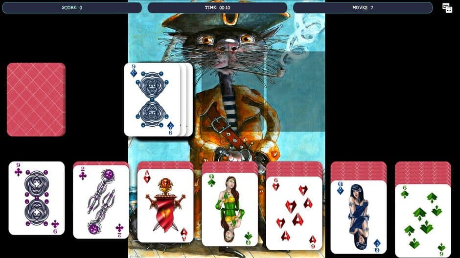 Solitaire - Cat Pirate Portrait screenshot 3