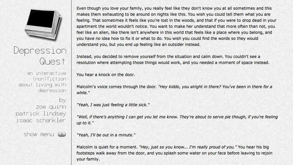 Depression Quest screenshot 1