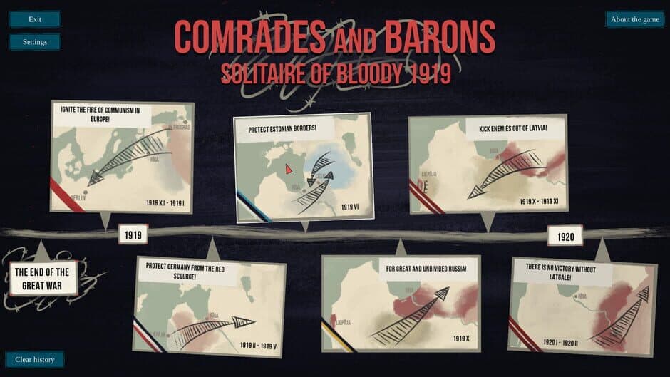 Comrades and Barons: Solitaire of Bloody 1919 screenshot 1