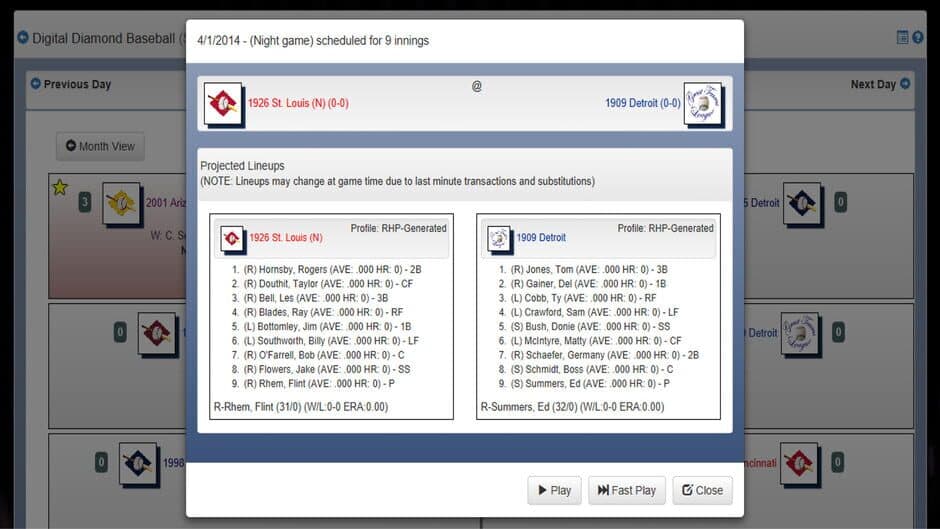 Digital Diamond Baseball screenshot 3