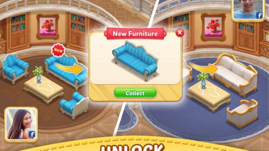 Match-3: Matchington Mansion screenshot 1