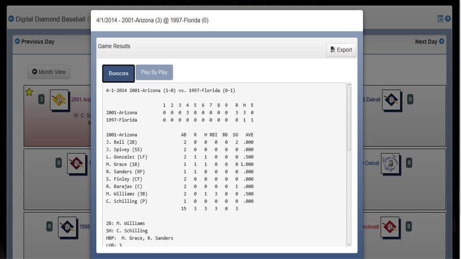 Digital Diamond Baseball screenshot 2