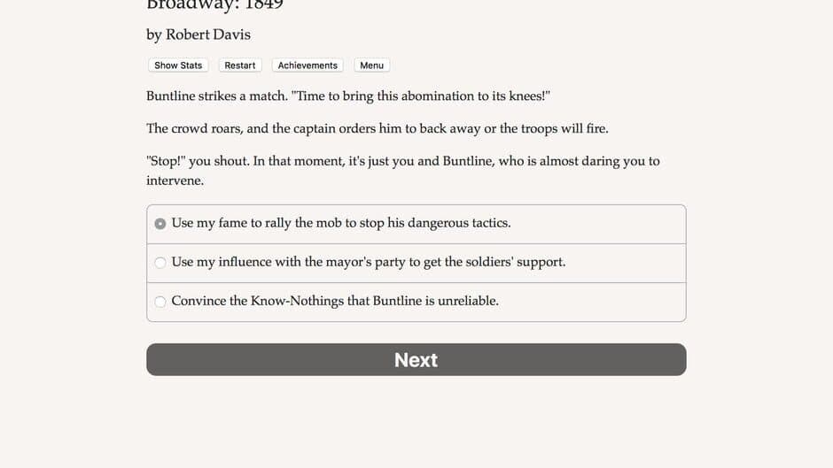 Broadway: 1849 screenshot 2