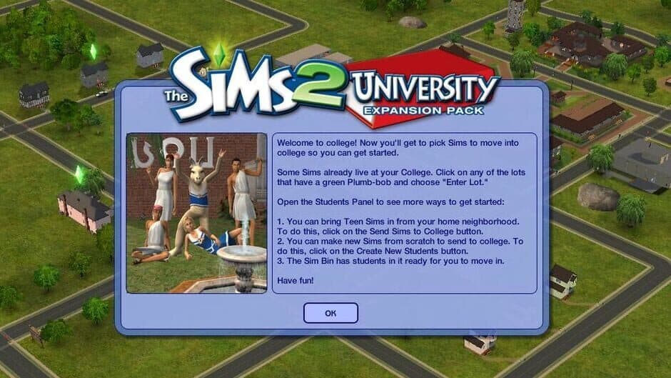 The Sims 2: University screenshot 1