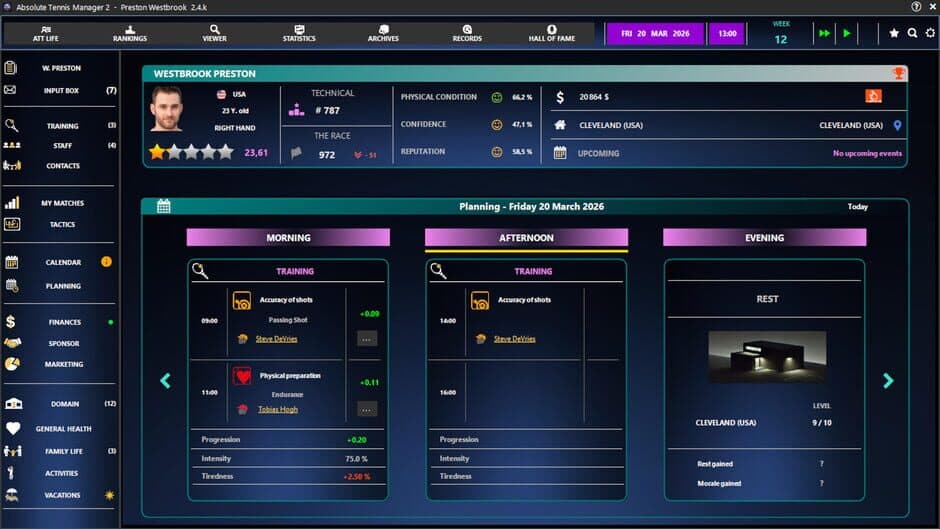 Absolute Tennis Manager 2 screenshot 1