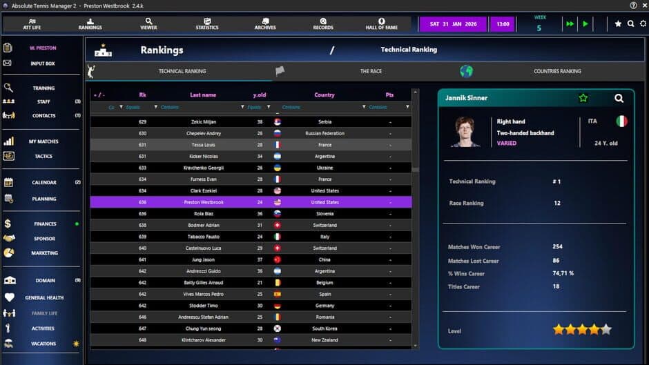 Absolute Tennis Manager 2 screenshot 2