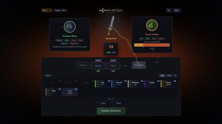 Wordy Weapon screenshot 1