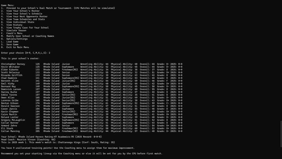 College Wrestling Manager 2026 screenshot 1