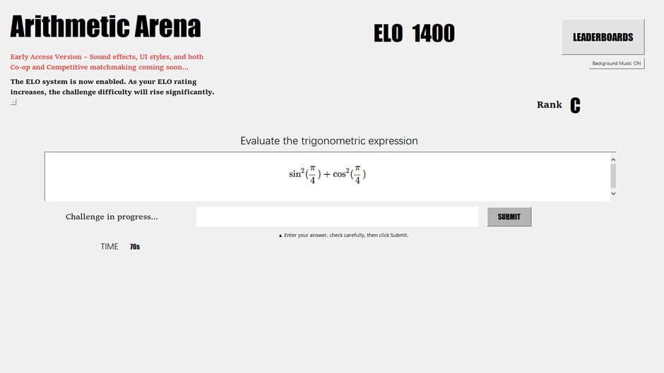 Arithmetic Arena screenshot 2