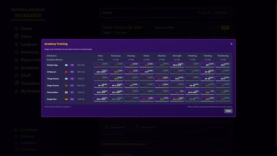 Football Academy Manager screenshot 1