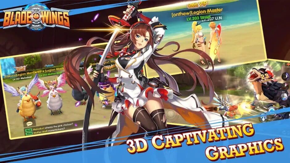 Blade and Wings: Future Fantasy 3D Anime MMORPG Game screenshot 5