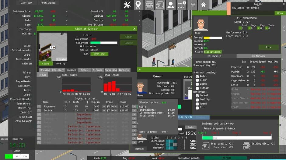CoffeeBiz Tycoon screenshot 1