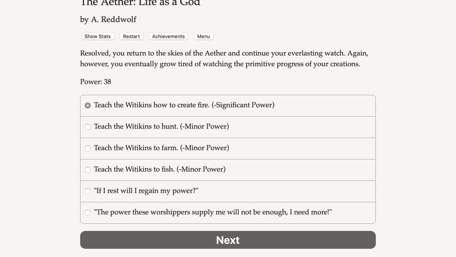 The Aether: Life as a God screenshot 1