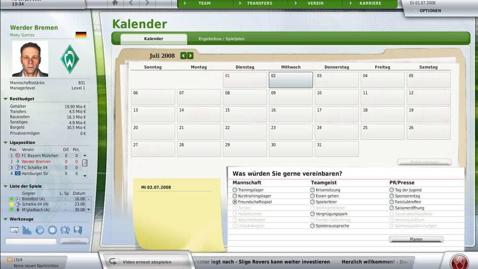 FIFA Manager 09 screenshot 3