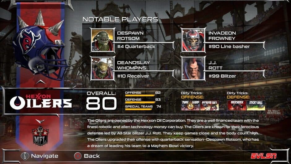 Mutant Football League: Purple Oil Pack screenshot 2