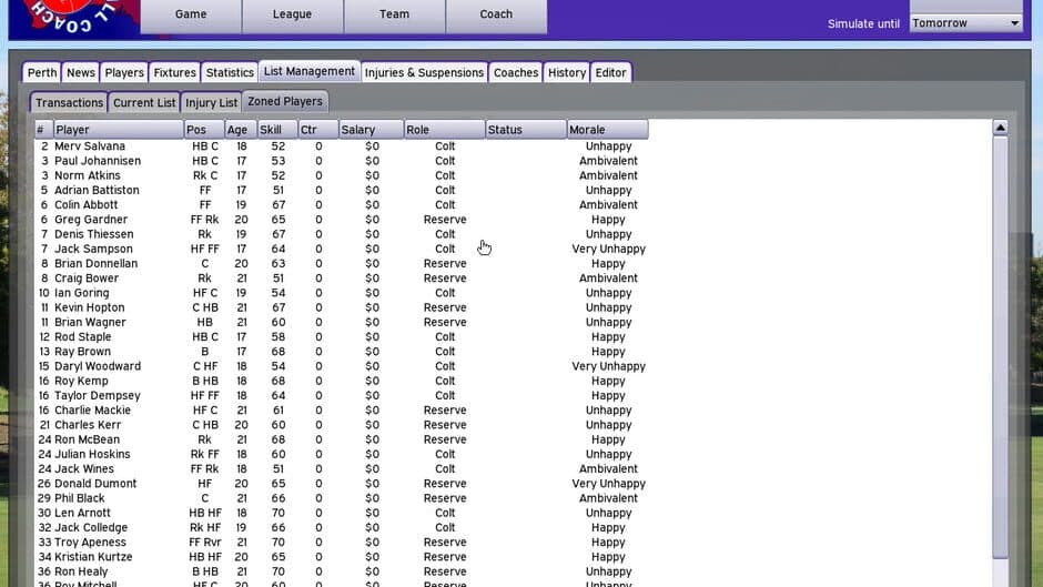 Australian Football Coach 2019 screenshot 1