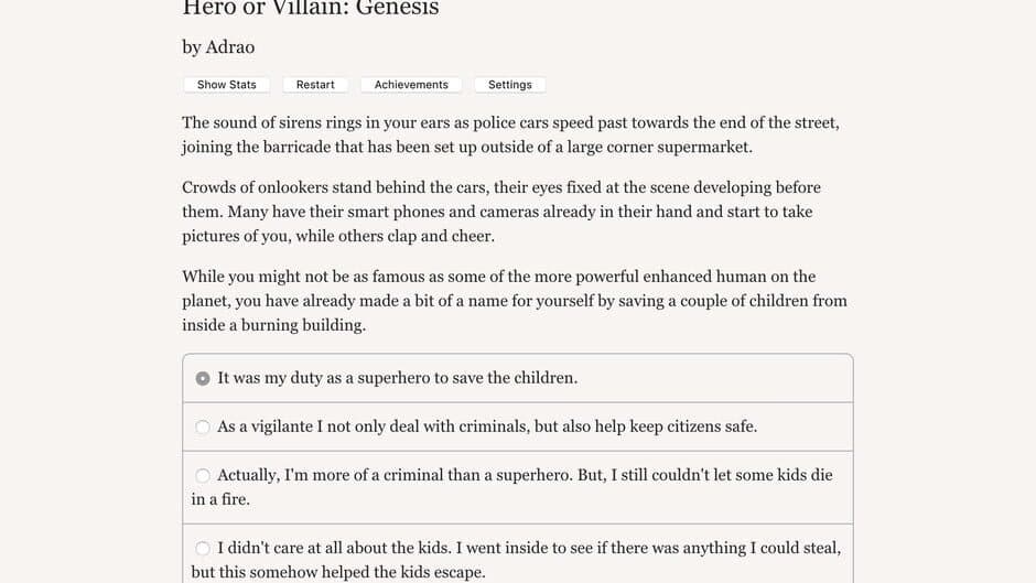 Hero or Villain: Genesis screenshot 1
