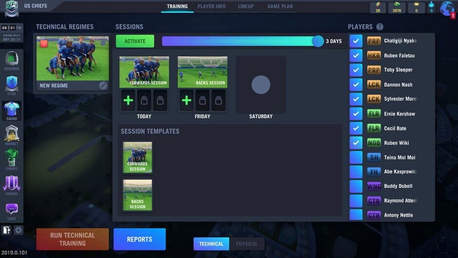 Blackout Rugby Manager screenshot 4