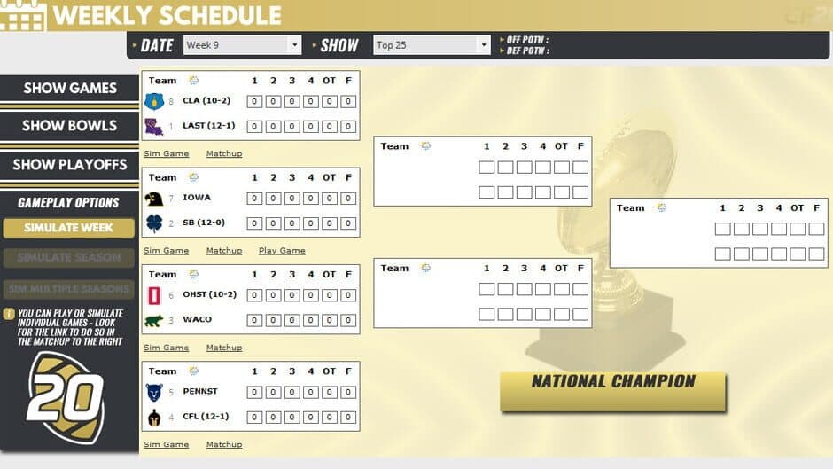 Draft Day Sports: College Football 2020 screenshot 4