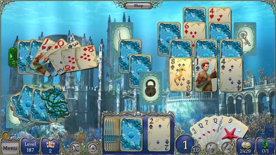 Jewel Match Atlantis Solitaire: Collector's Edition screenshot 3
