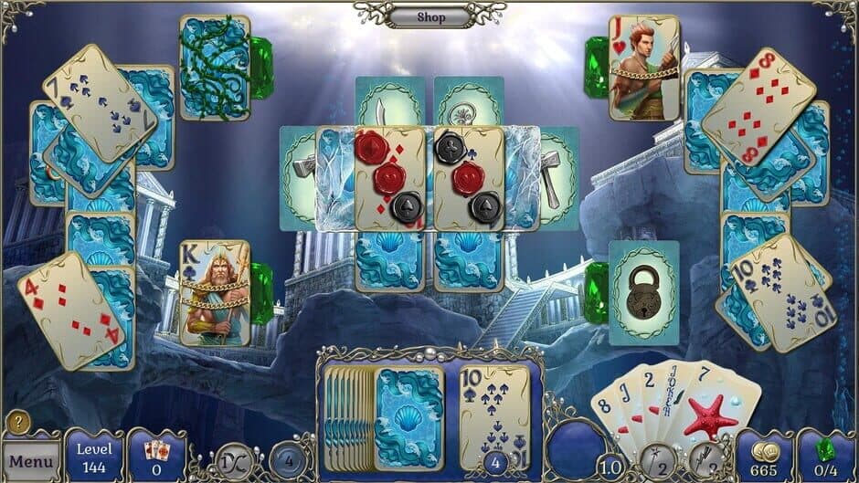 Jewel Match Atlantis Solitaire: Collector's Edition screenshot 1