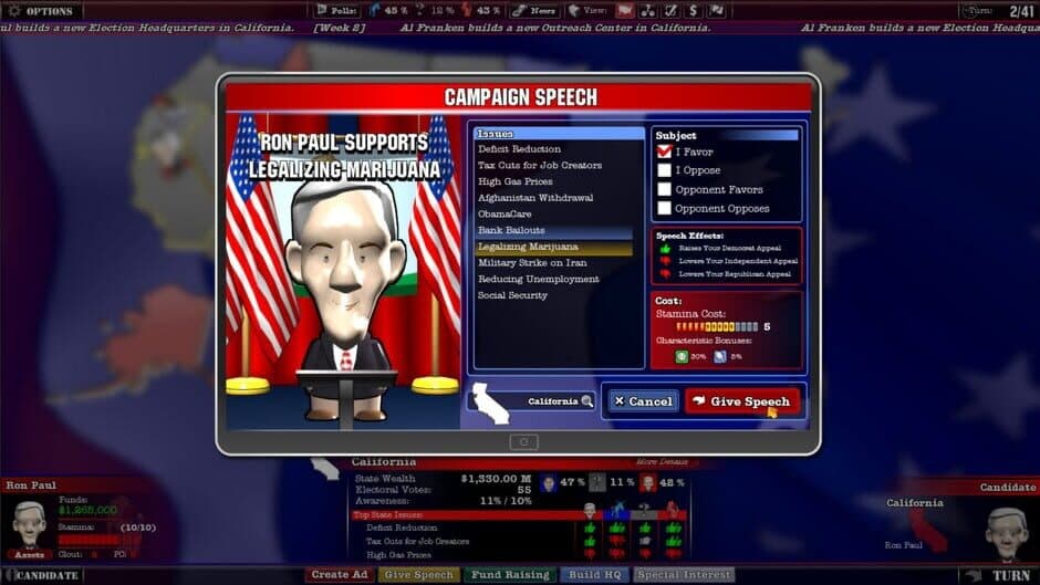 The Political Machine 2012 screenshot 2
