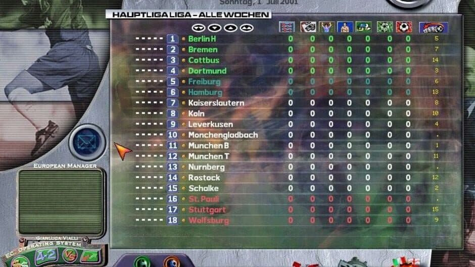 Gianluca Vialli's European Manager screenshot 3