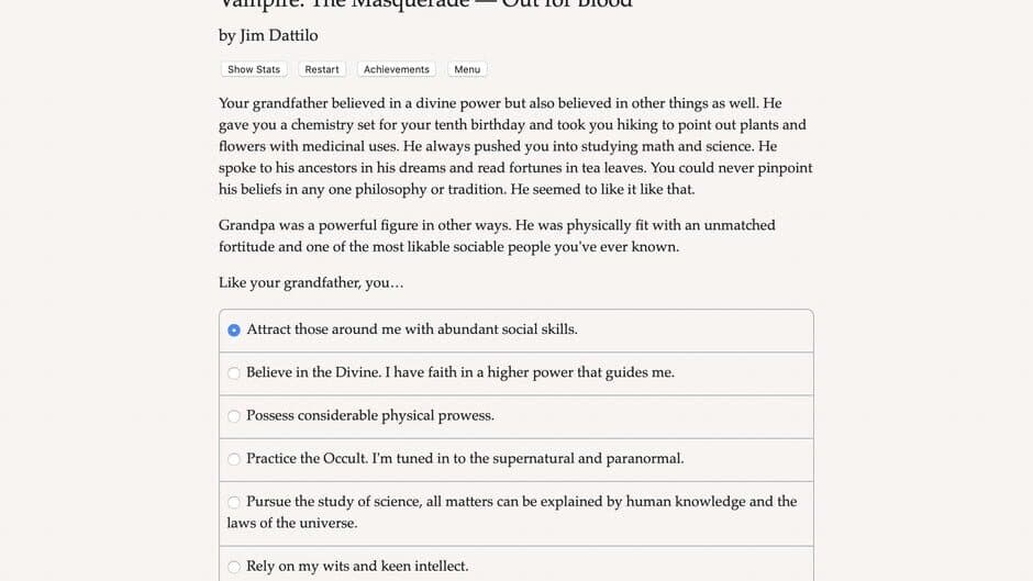 Vampire: The Masquerade - Out for Blood screenshot 1