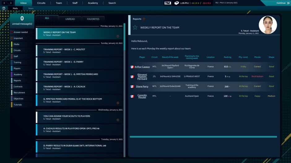 Tennis Manager 2021 screenshot 1