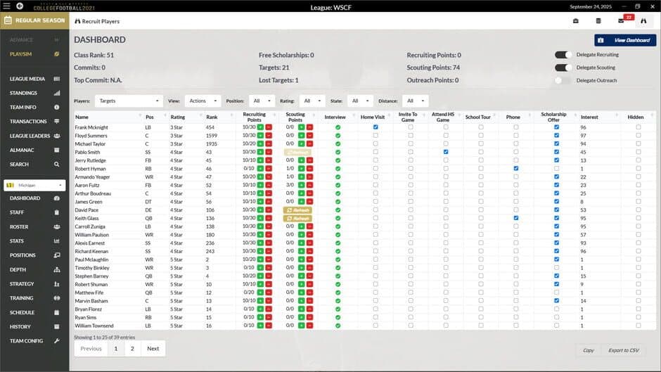 Draft Day Sports: College Football 2021 screenshot 2
