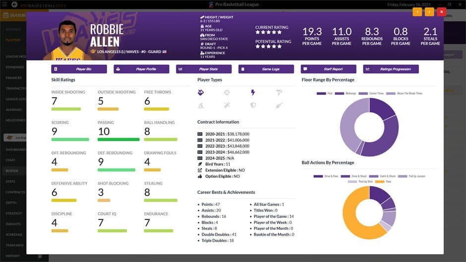 Draft Day Sports: Pro Basketball 2021 screenshot 1