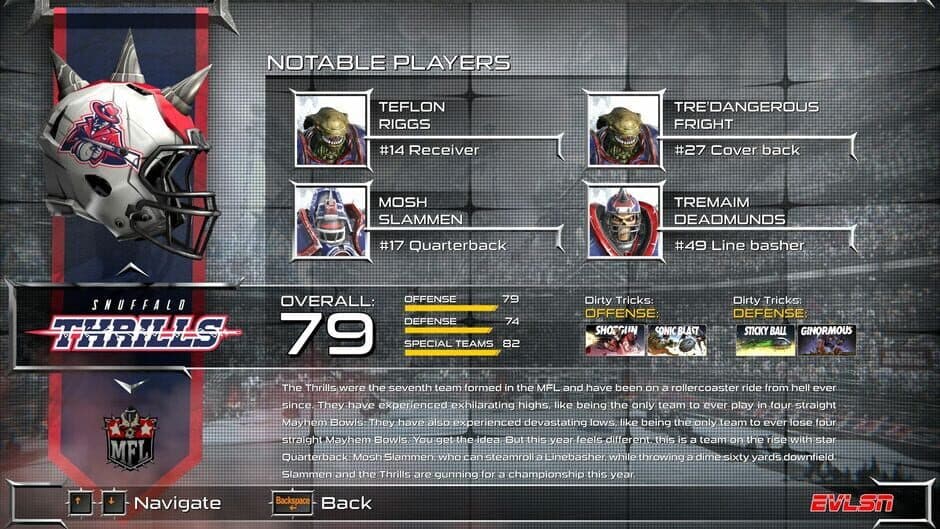 Mutant Football League: Snuffalo Thrills screenshot 1