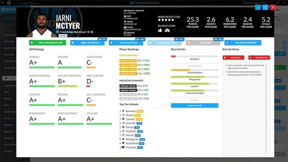 Draft Day Sports: College Basketball 2021 screenshot 4