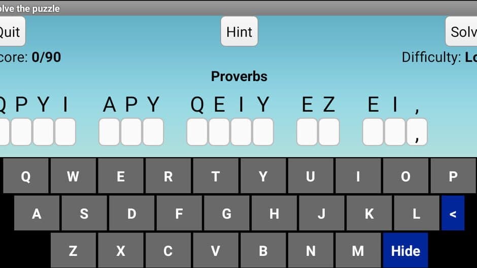 Cryptogram Puzzles screenshot 2