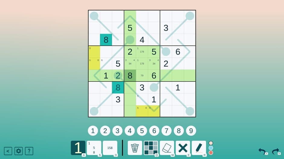Thermo Sudoku screenshot 2