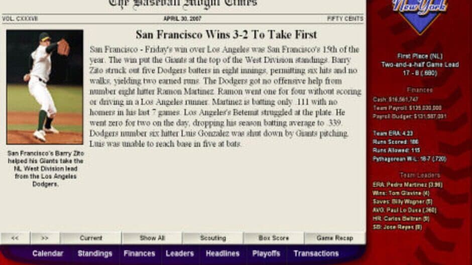 Baseball Mogul 2008 screenshot 4