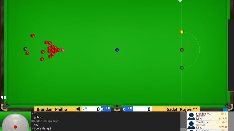 Flash Snooker Game screenshot 2
