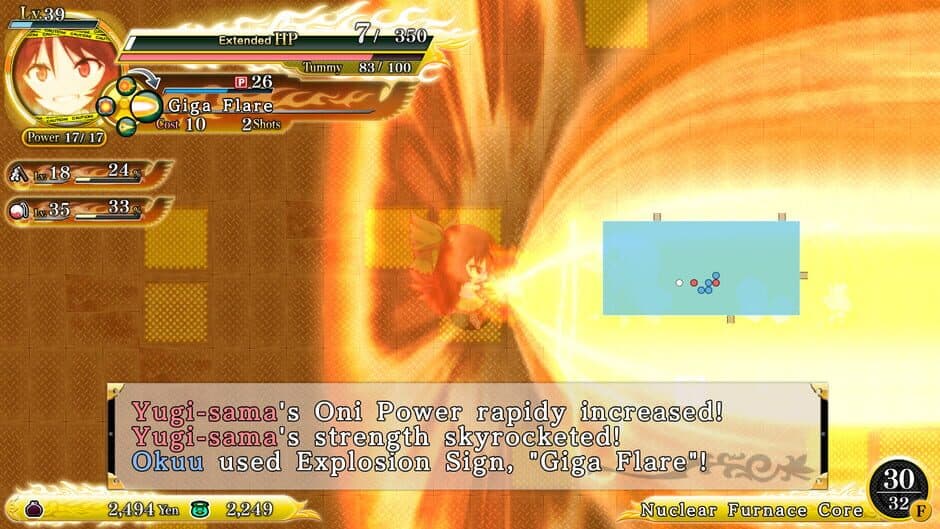 Touhou Genso Wanderer Reloaded: Utsuho Reiuji screenshot 3