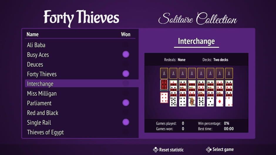 Forty Thieves Solitaire Collection screenshot 1