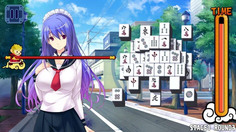 Pretty Girls Mahjong Solitaire: Blue screenshot 5