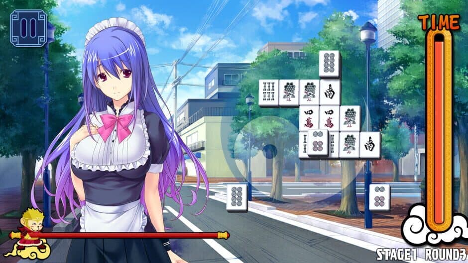 Pretty Girls Mahjong Solitaire: Blue screenshot 6