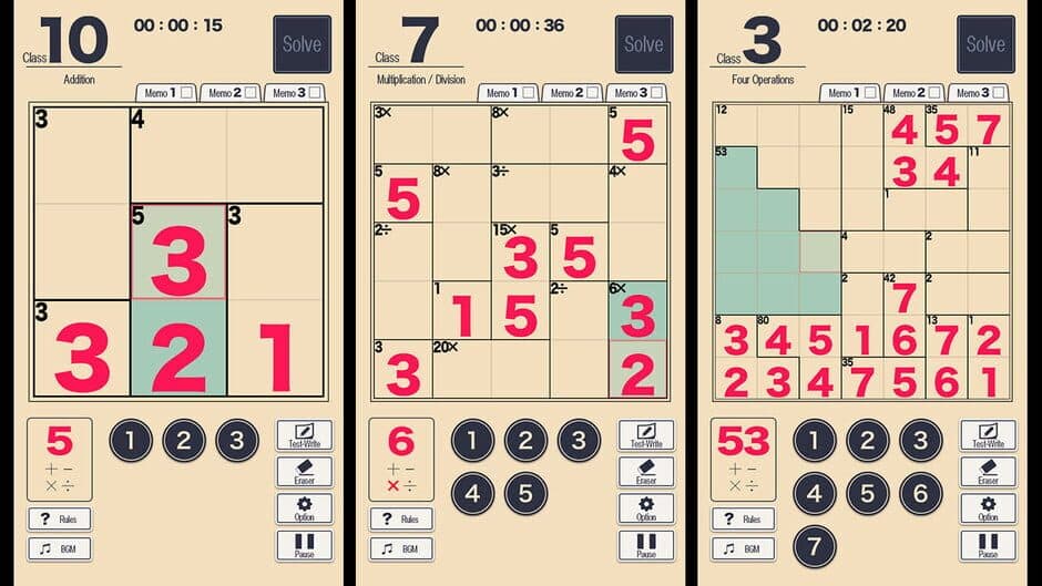 MMC Kenken: The World's Most Exciting Math and Logic Puzzle screenshot 2