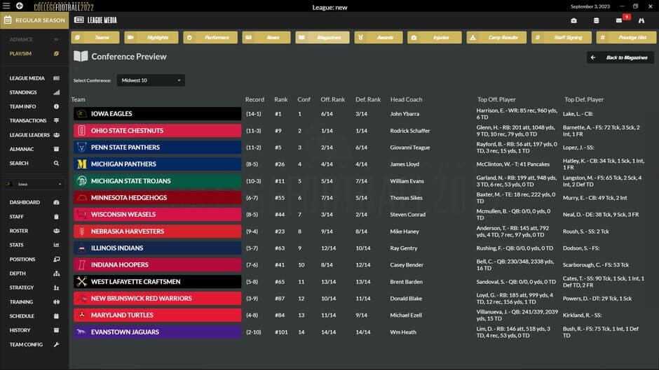 Draft Day Sports: College Football 2022 screenshot 6