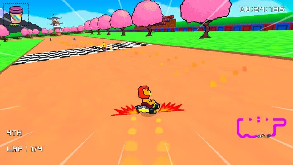Retro Kart Rush screenshot 2