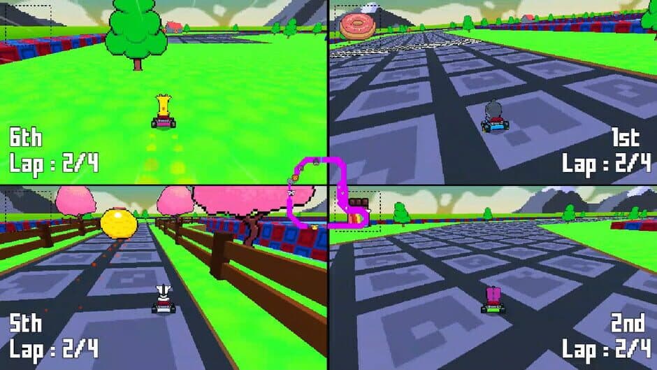 Retro Kart Rush screenshot 1