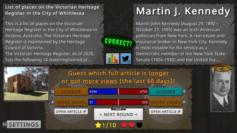 WikiArena screenshot 1